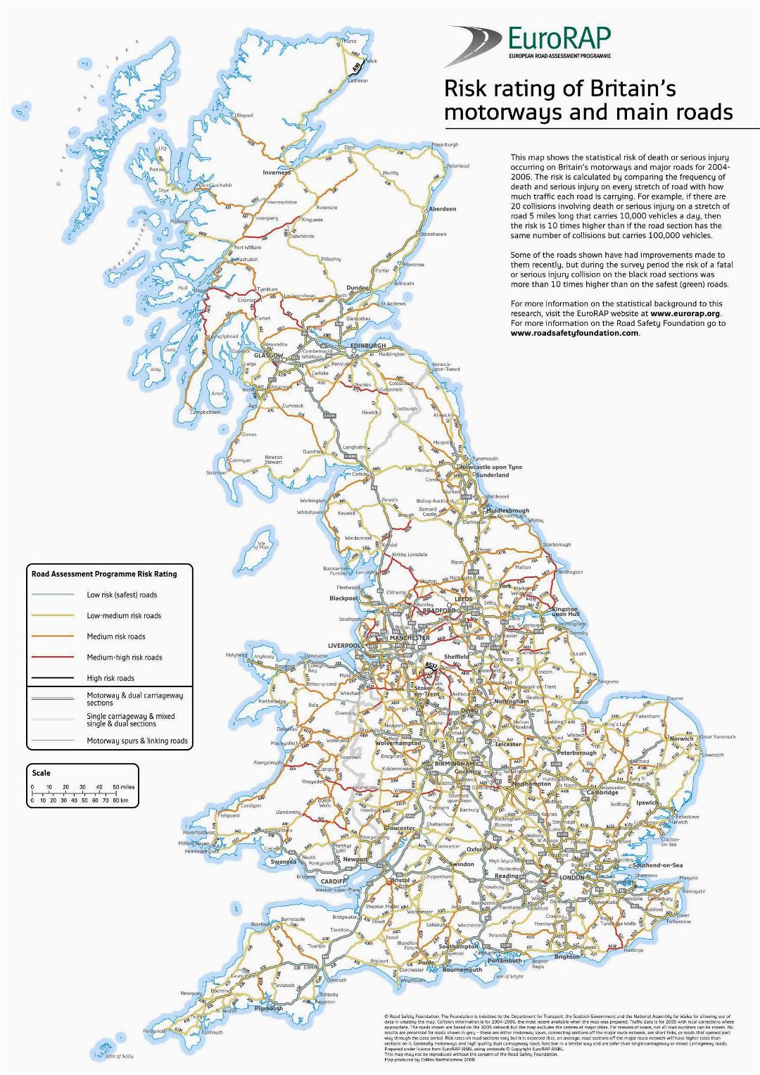 Large road map of United Kingdom