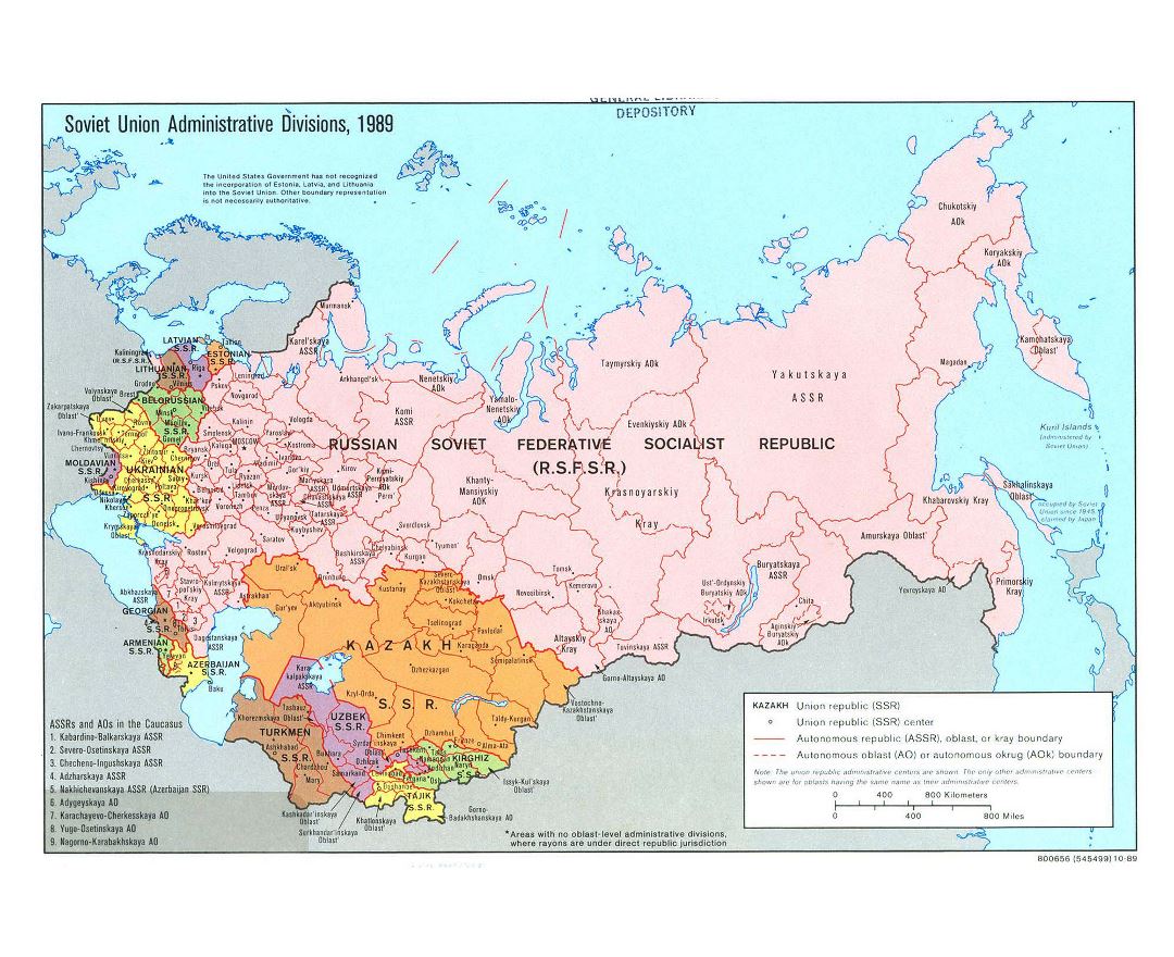 Soviet Union Map 1945