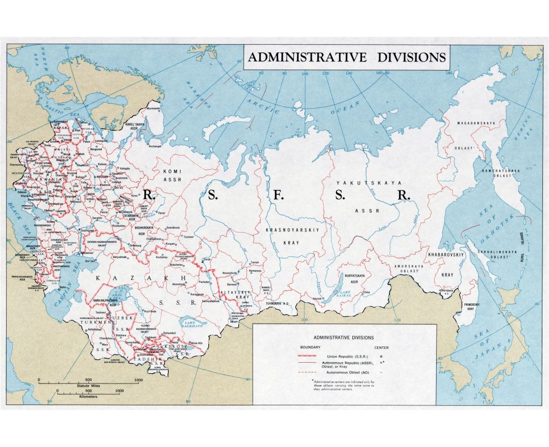 Maps of U.S.S.R. | Collection of maps of Soviet Union | Europe