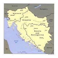 Large scale political map of the Western Former Yugoslav Republics ...