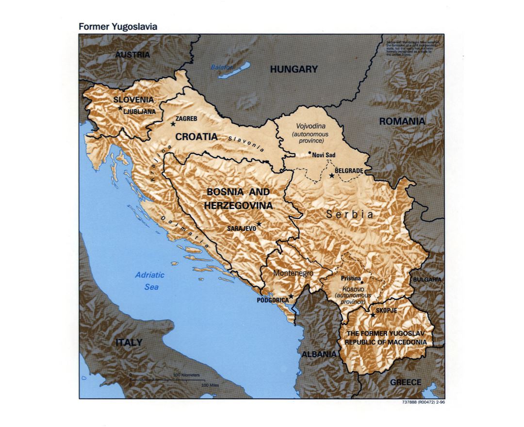 Large Detailed Political Map Of Yugoslavia With Roads Railroads And ...