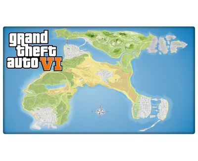 Large detailed map of Red Dead Redemption World, Games, Mapsland