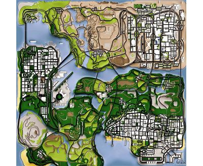 GTA-6 concept world map, Games, Mapsland