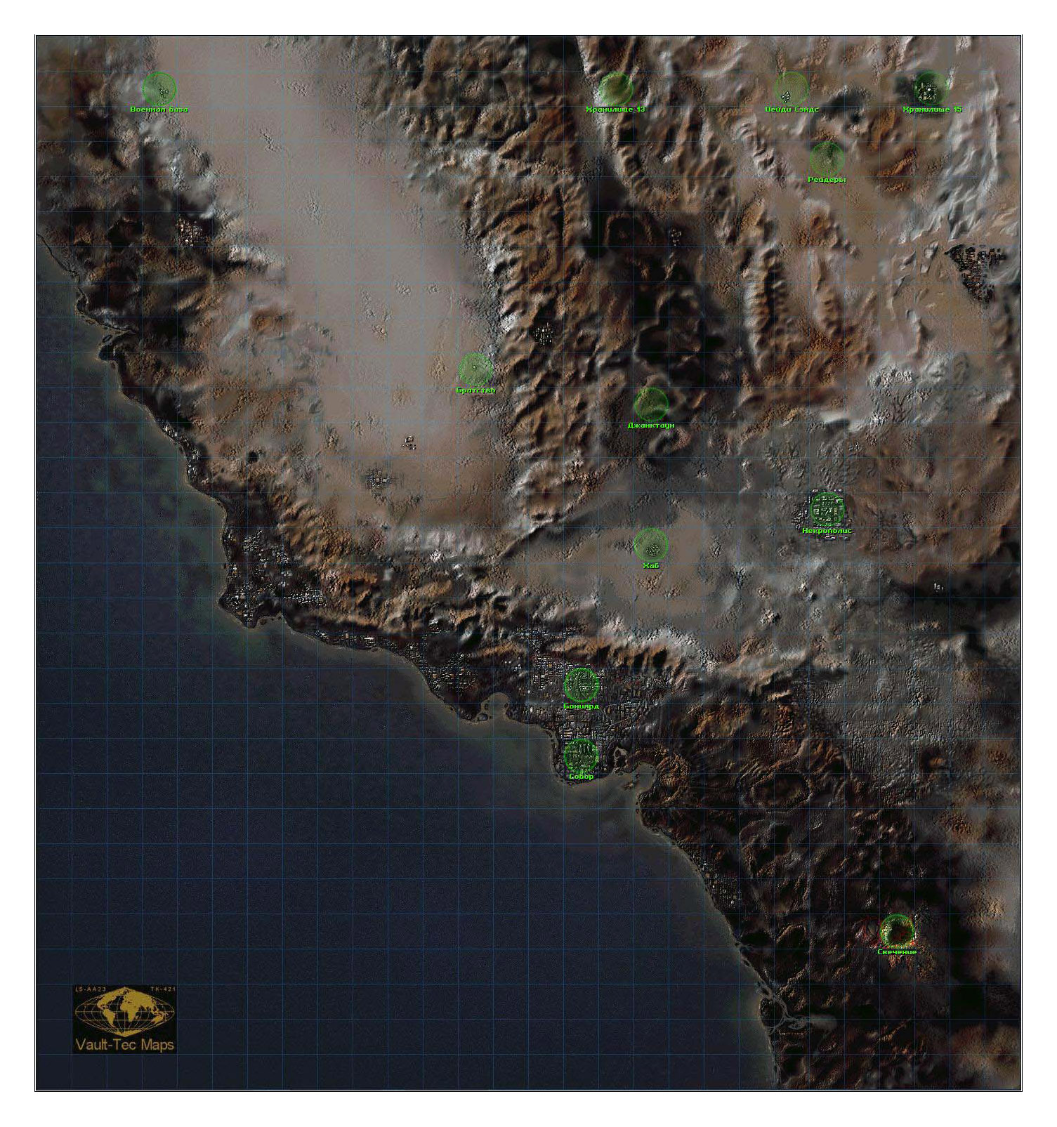 Detailed map of Fallout 3 world, Games, Mapsland