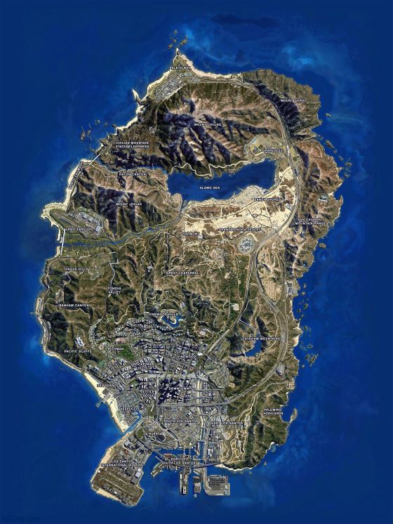 Large map of GTA V