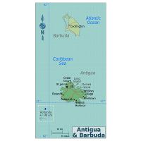 Detailed Political Map Of Antigua And Barbuda With Other Marks Detailed Political Map Of Antigua And Barbuda With Other Marks