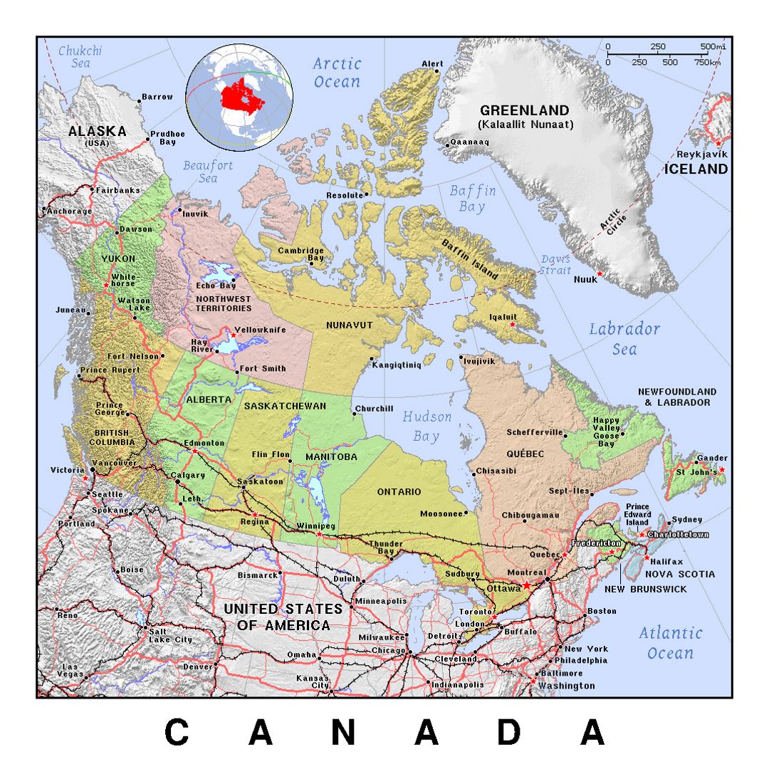 Canada Printable Map Canada Printable Map