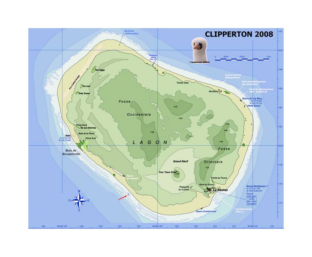 Map of Clipperton Island