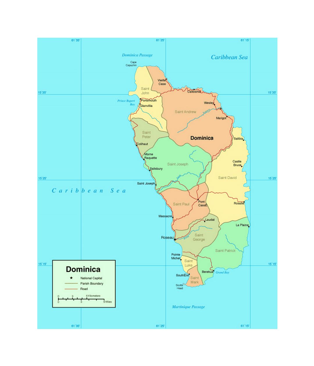 Political Map Of Dominica