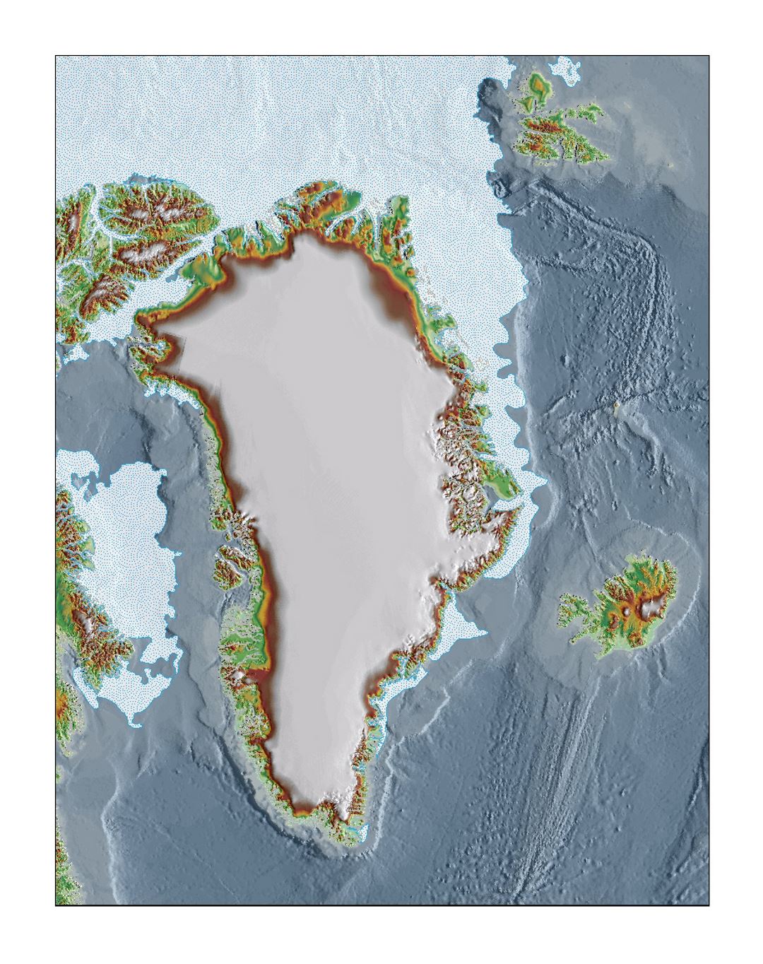 Topographic base map of Greenland