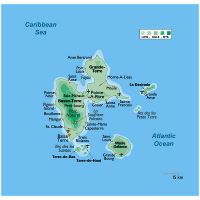 Large road map of Guadeloupe with cities and airports | Guadeloupe ...