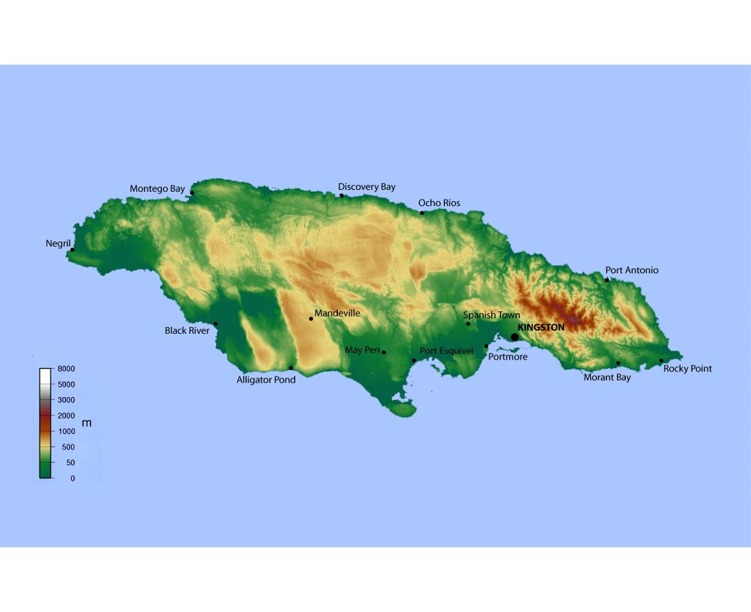 Physical Map Of Jamaica Maps Of Jamaica | Collection Of Maps Of Jamaica | North America | Mapsland | Maps Of The World Physical Map Of Jamaica Maps Of Jamaica | Collection Of Maps Of Jamaica | North America | Mapsland | Maps Of The World
