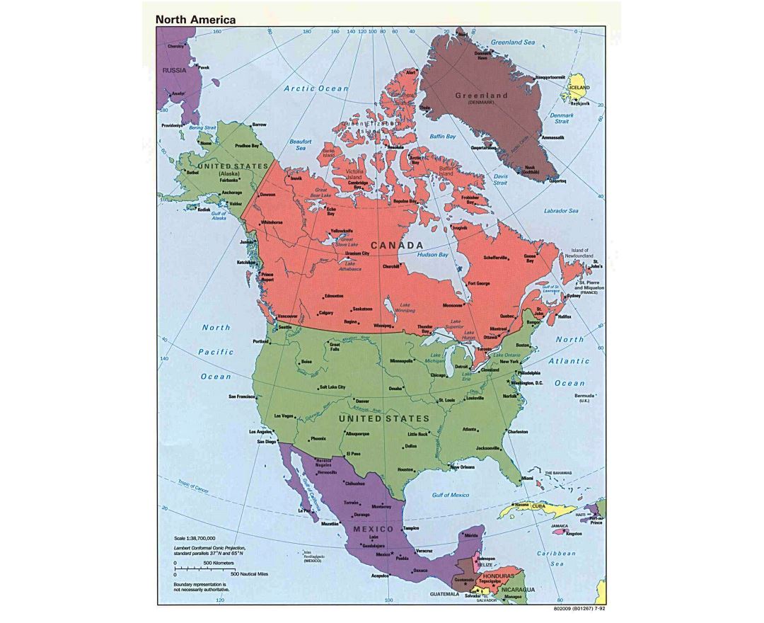 Countries And Capitals Of North America