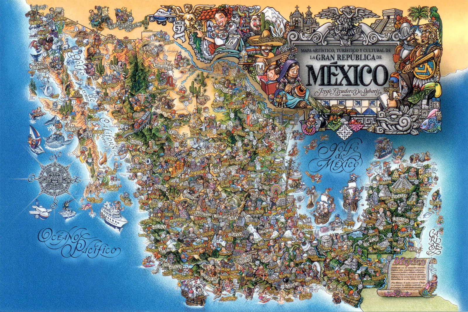 mexico tourist areas map