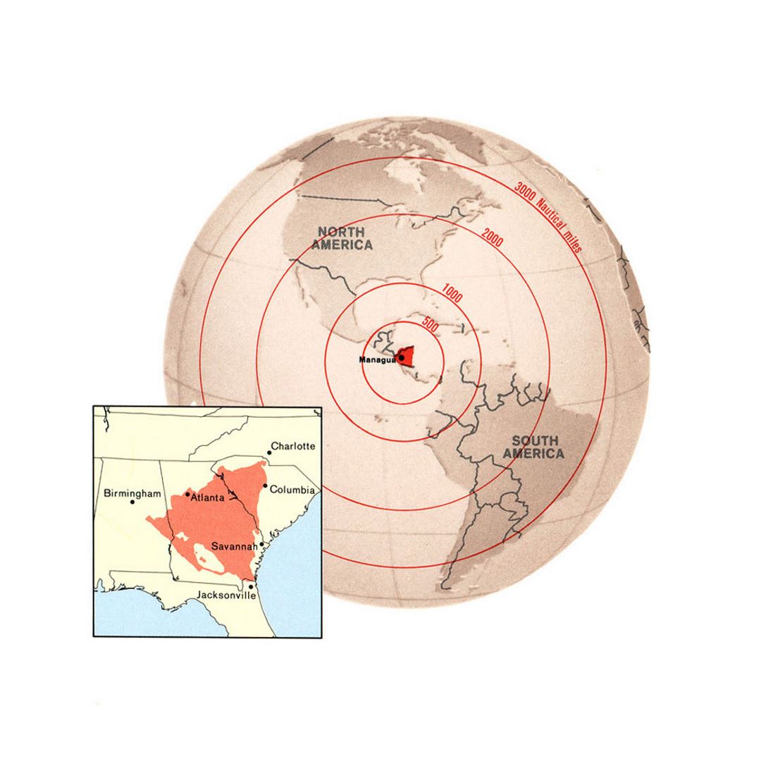 Detailed location map of Nicaragua