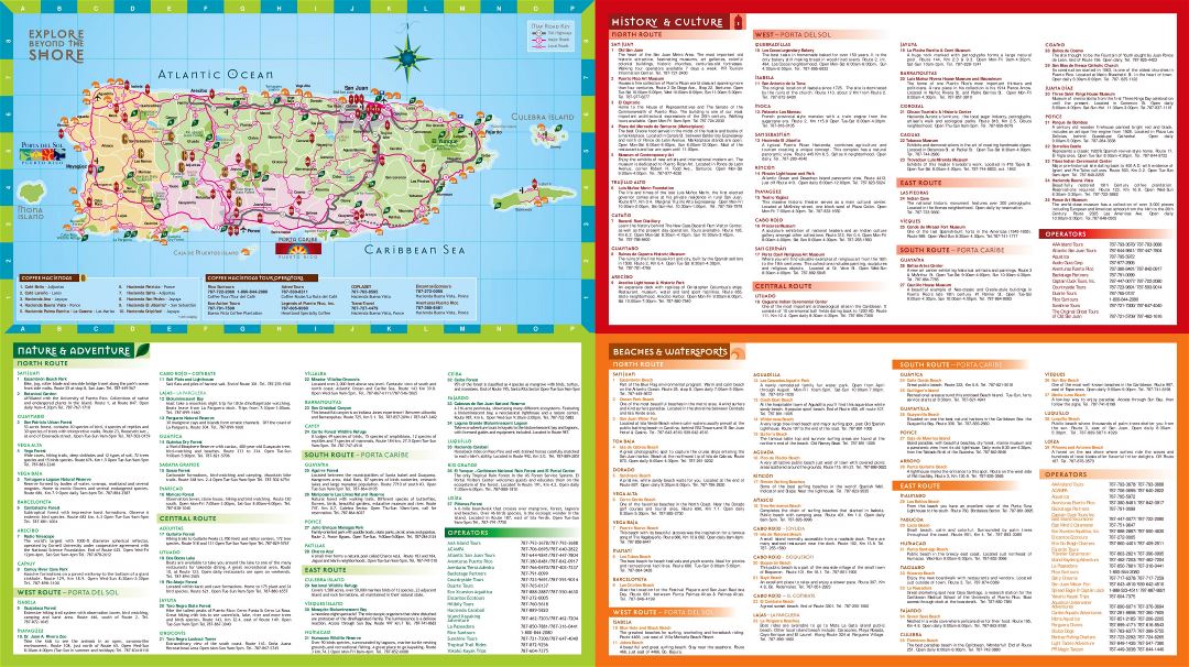 Large detailed tourist map of Puerto Rico