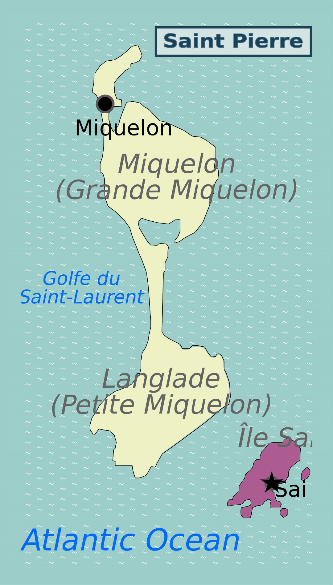 Large map of Saint Pierre and Miquelon