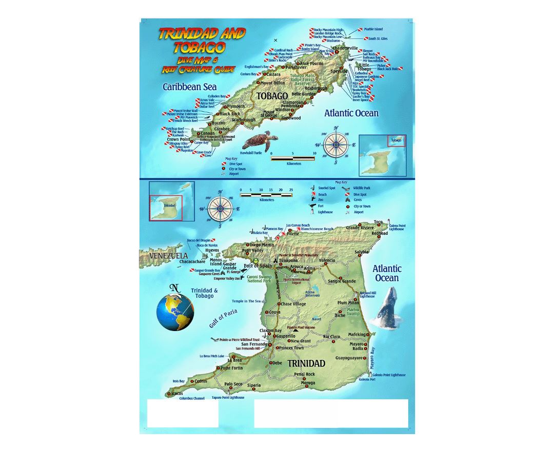 Maps Of Trinidad And Tobago Collection Of Maps Of Trinidad And Tobago North America Mapsland Maps Of The World