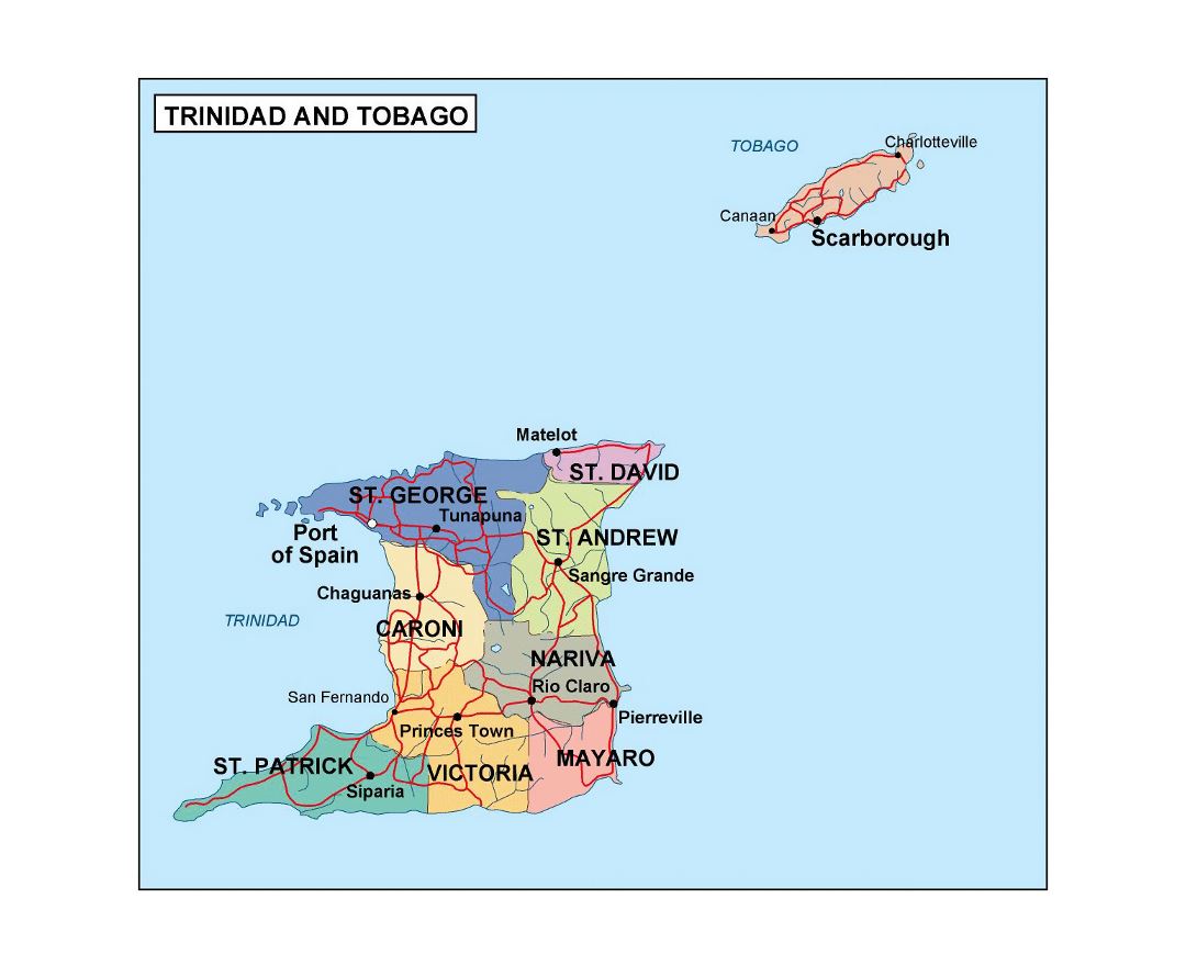 Maps of Trinidad and Tobago | Collection of maps of Trinidad and Tobago ...