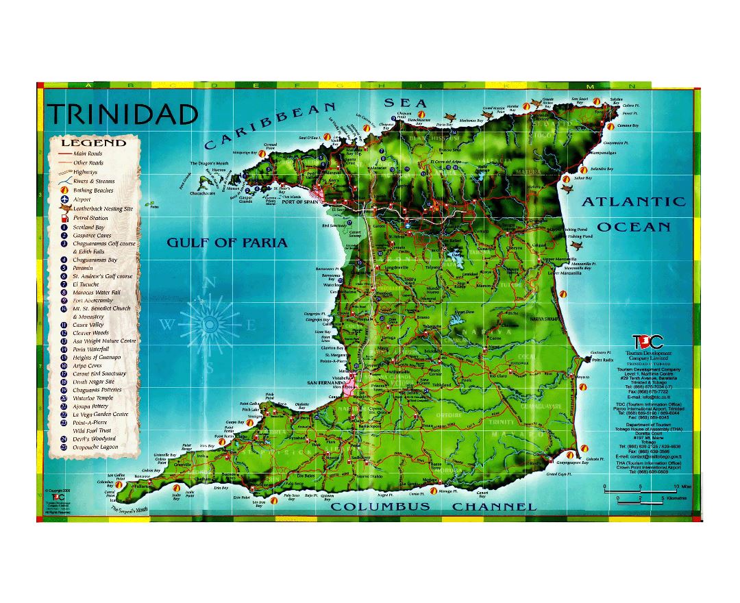 Maps of Trinidad and Tobago | Collection of maps of Trinidad and Tobago ...