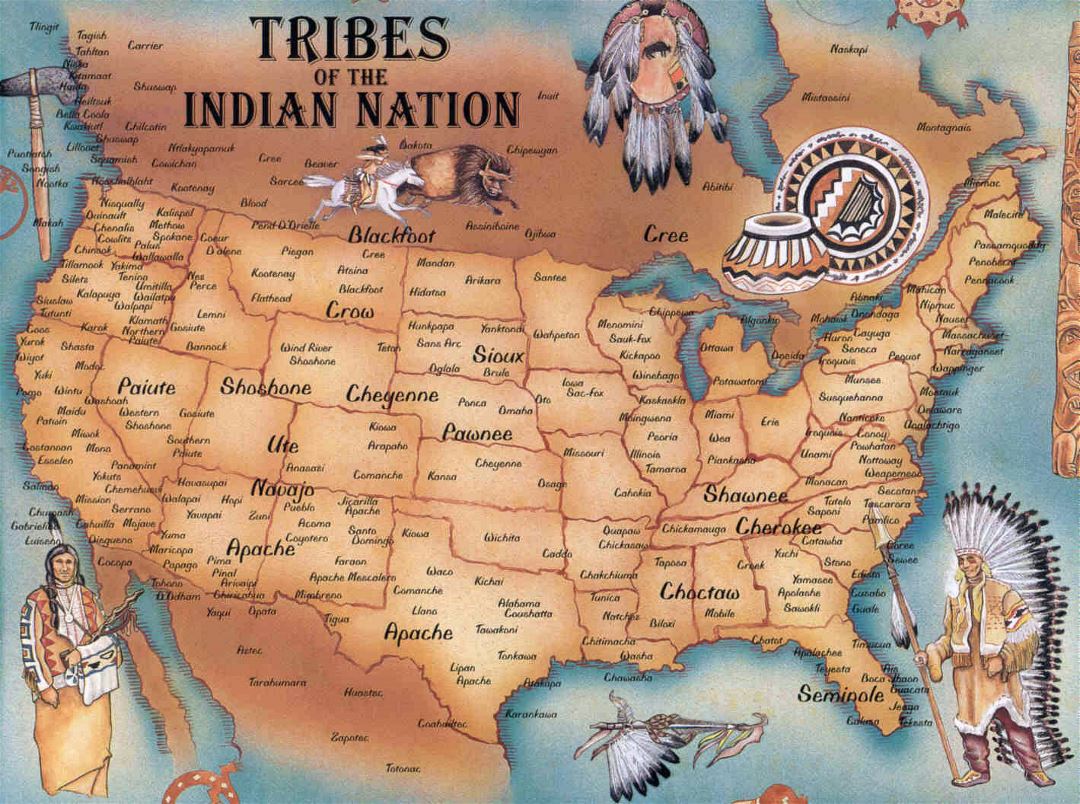 Large Native American map