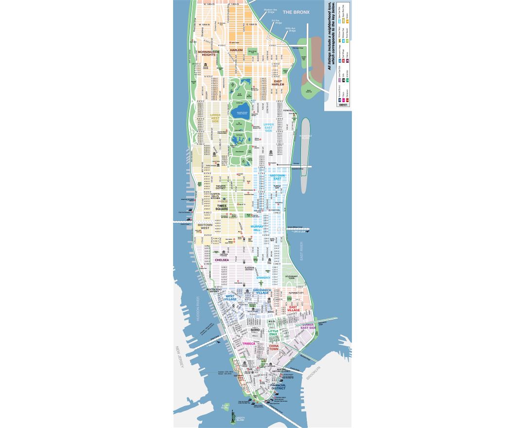 Tourist Map Of Manhattan