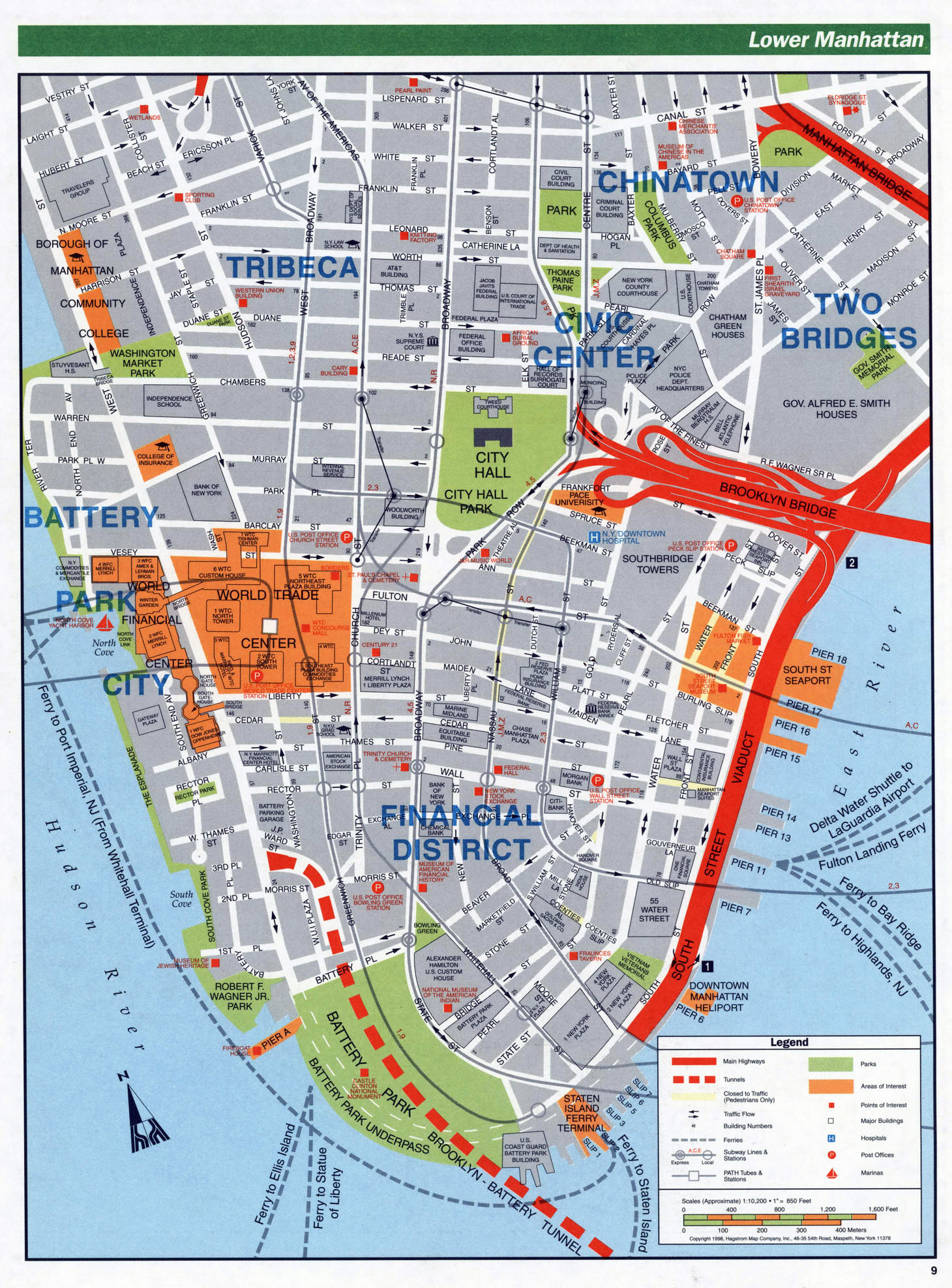 Downtown Manhattan Map