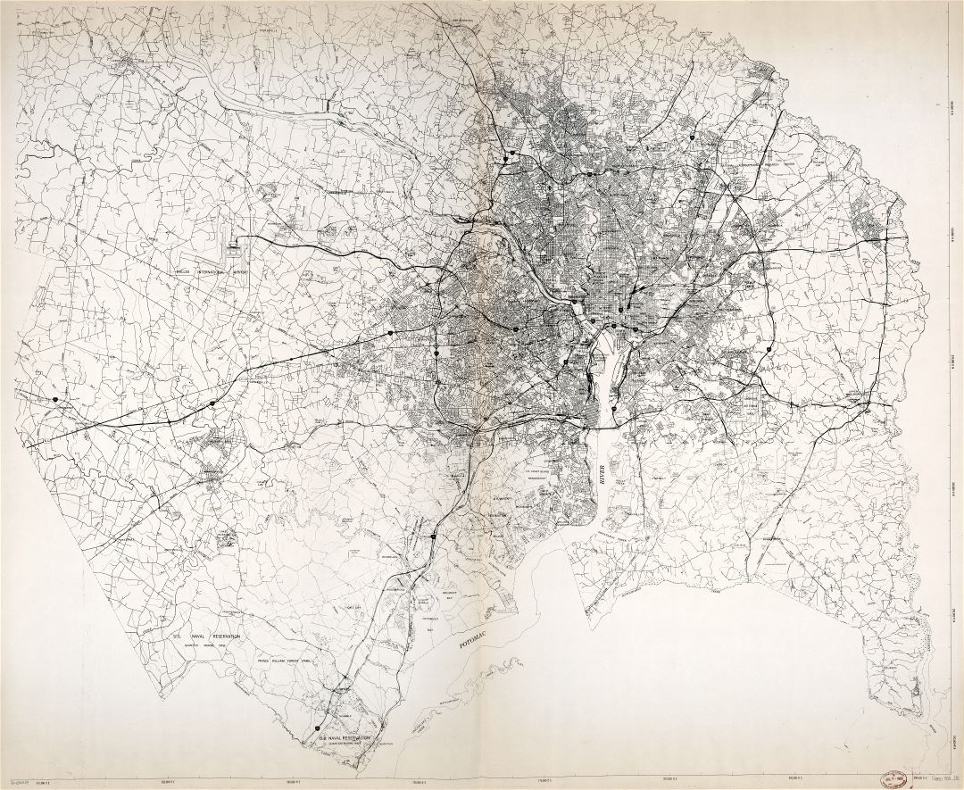 Large Scale Detailed Map Of National Capital Region Washington Dc