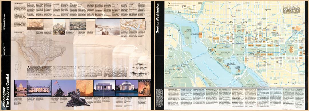 Large scale detailed tourist map of the Washington the Nation's Capital - 1998