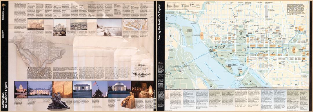Large scale detailed tourist map of the Washington the Nation's Capital - 2009