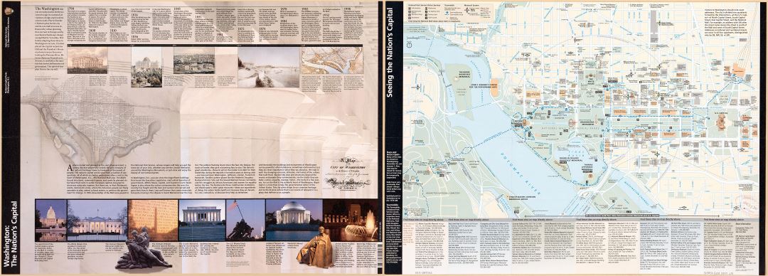 Large scale detailed tourist map of the Washington the Nation's Capital - 2011