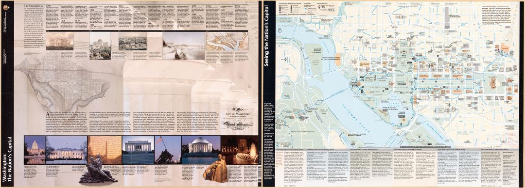 Large scale detailed tourist map of the Washington the Nation's Capital - 2011