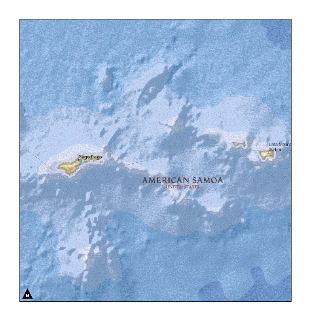 Detailed map of American Samoa