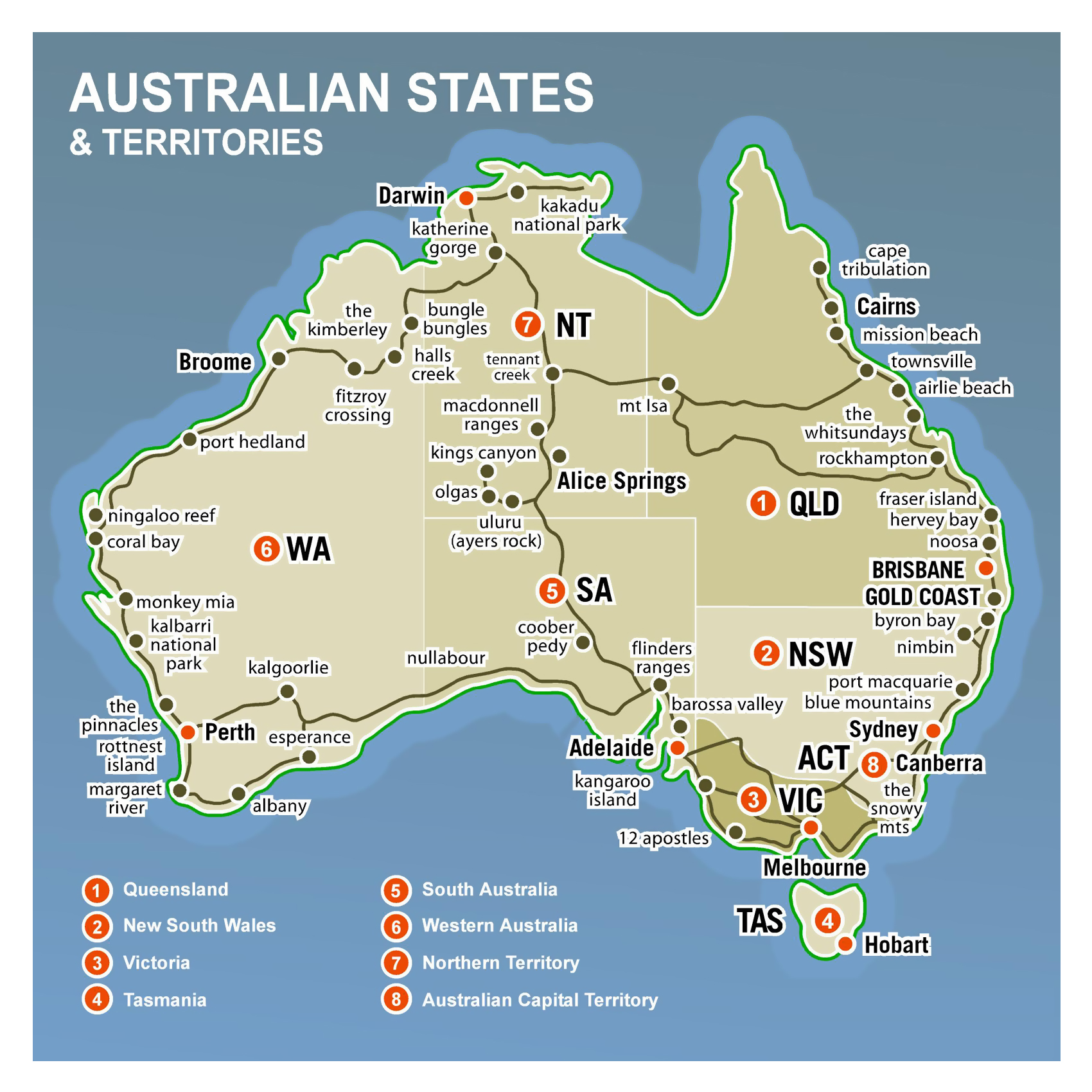 Australia Territories Map