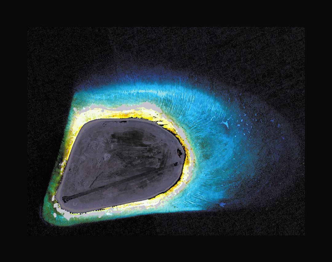 Detailed satellite image of Baker Island