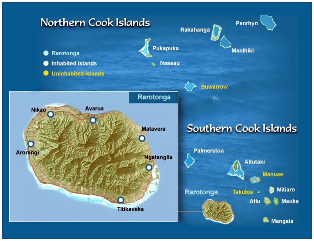 Map of Cook Islands