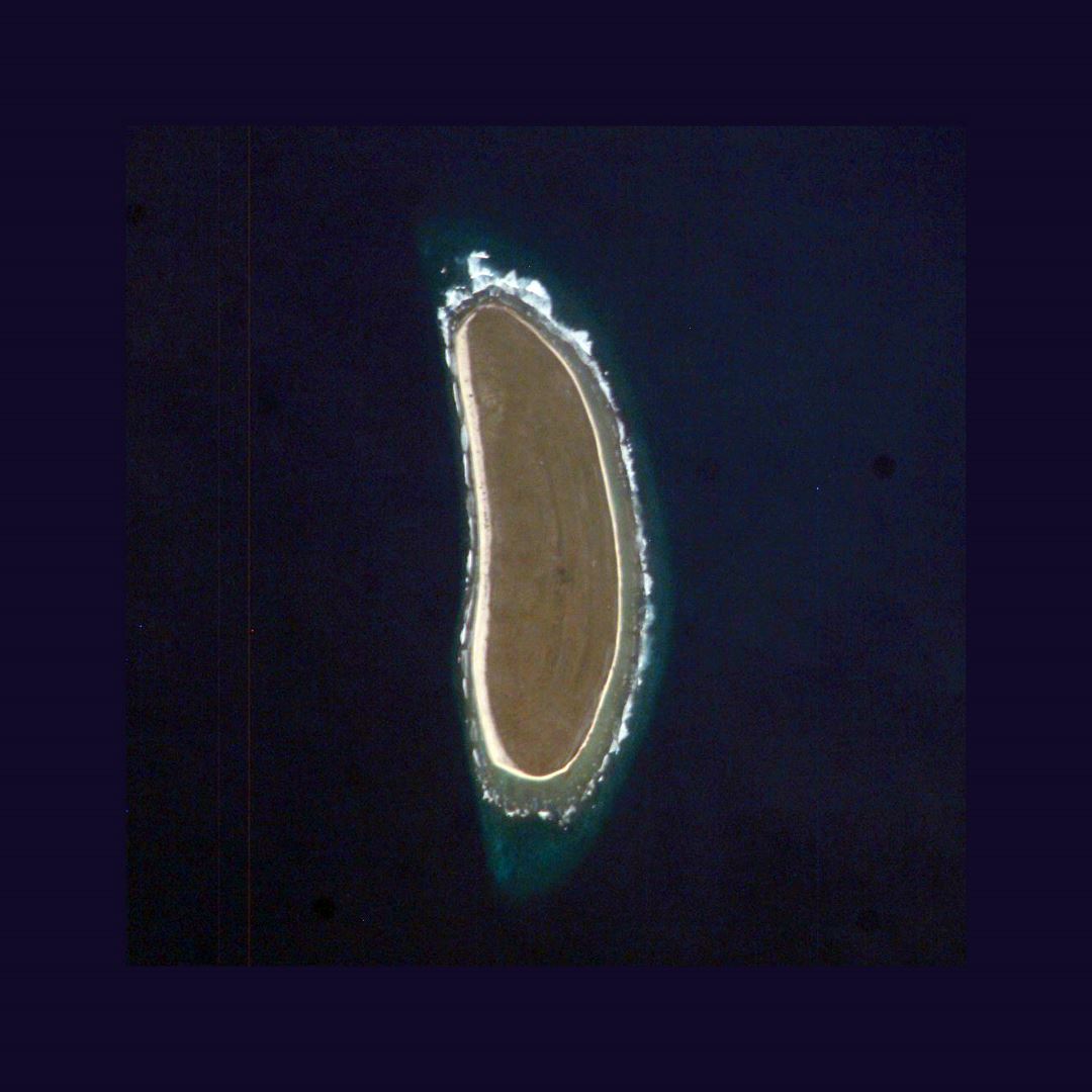 Detailed satellite map of Howland Island