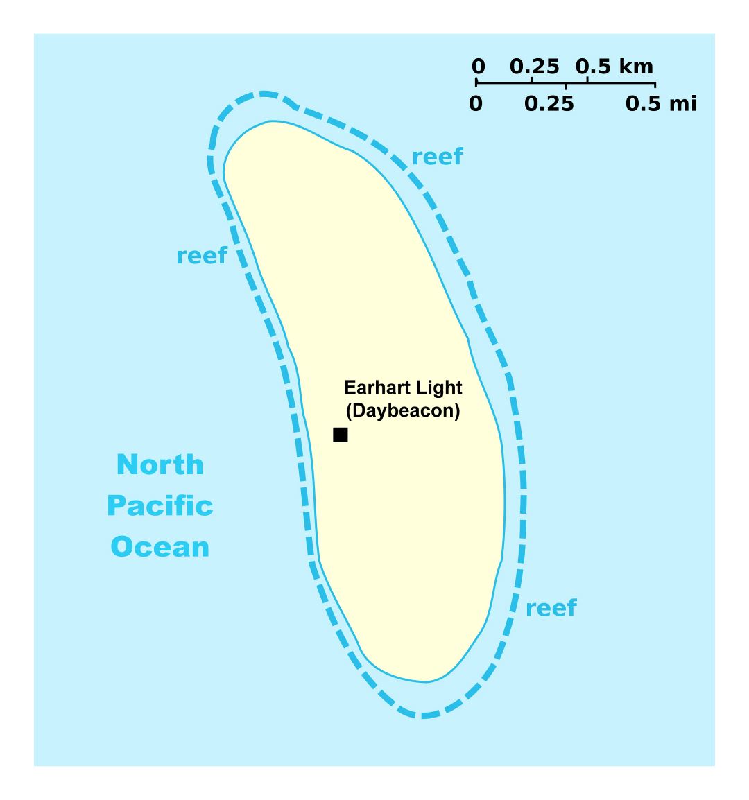 Large map of Howland Island