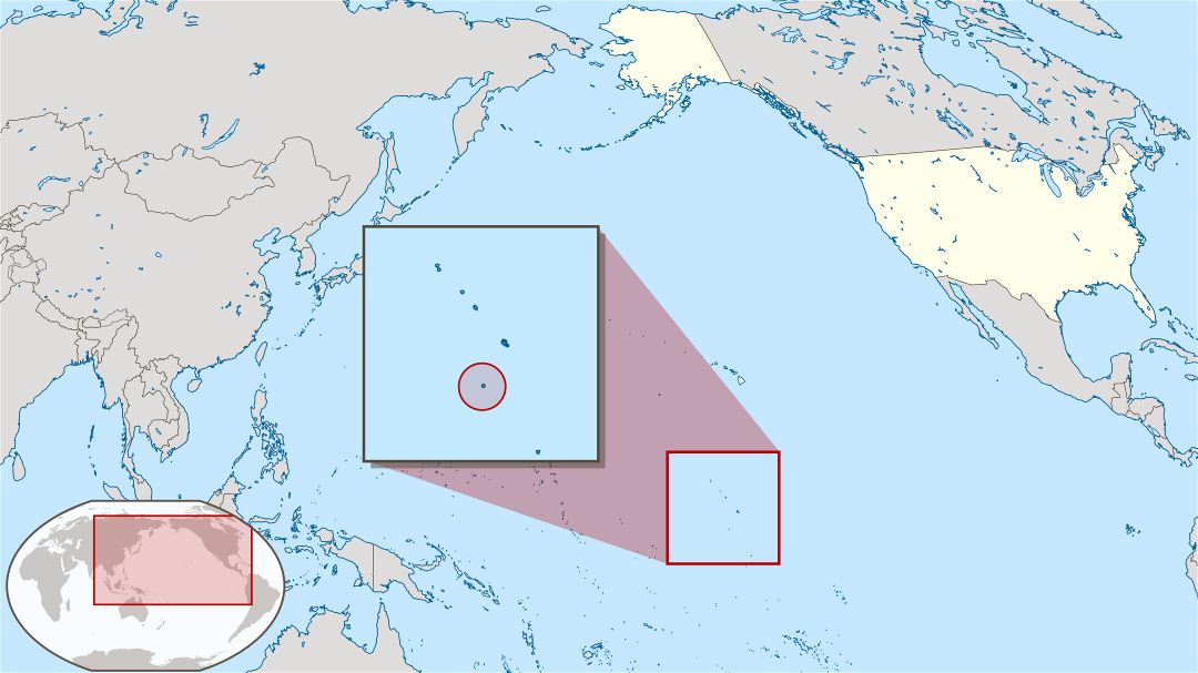 Large detailed location map of Jarvis Island