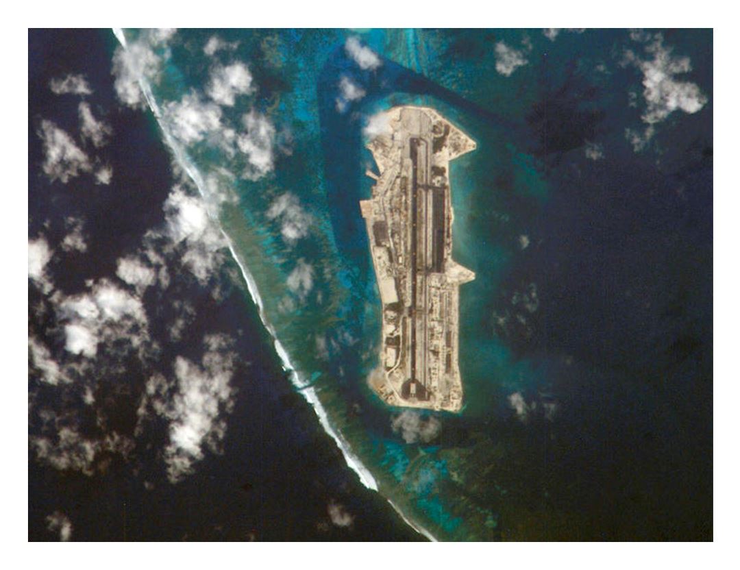 Detailed satellite map of Johnston Atoll