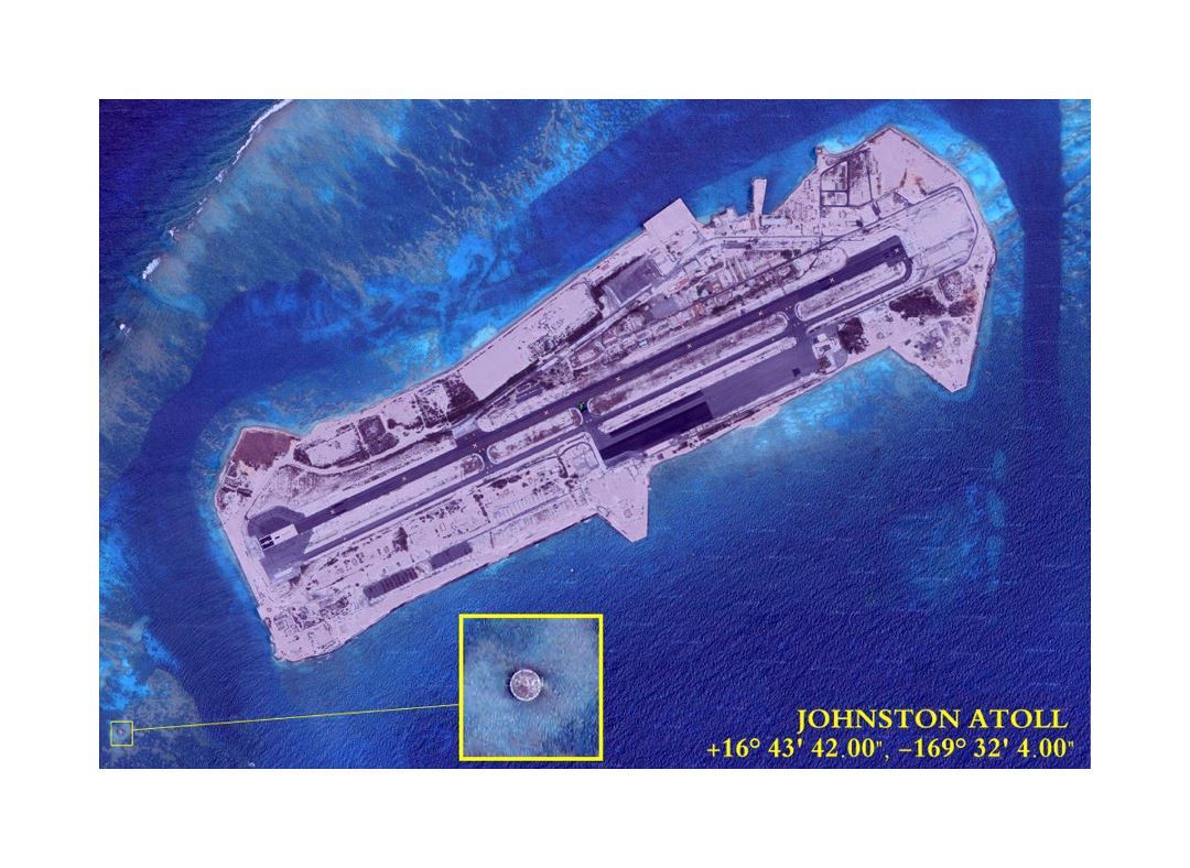 Large satellite map of Johnston Atoll