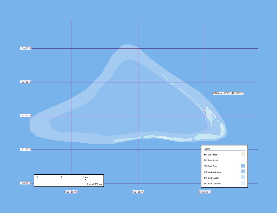 Large map of Kingman Reef