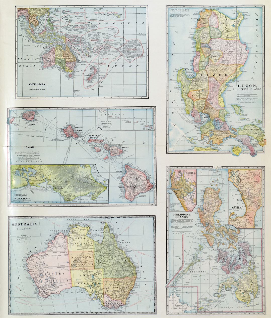 Large scale old political map of featuring countries of the Far East with the marks of cities and other marks - 1932 - (2)