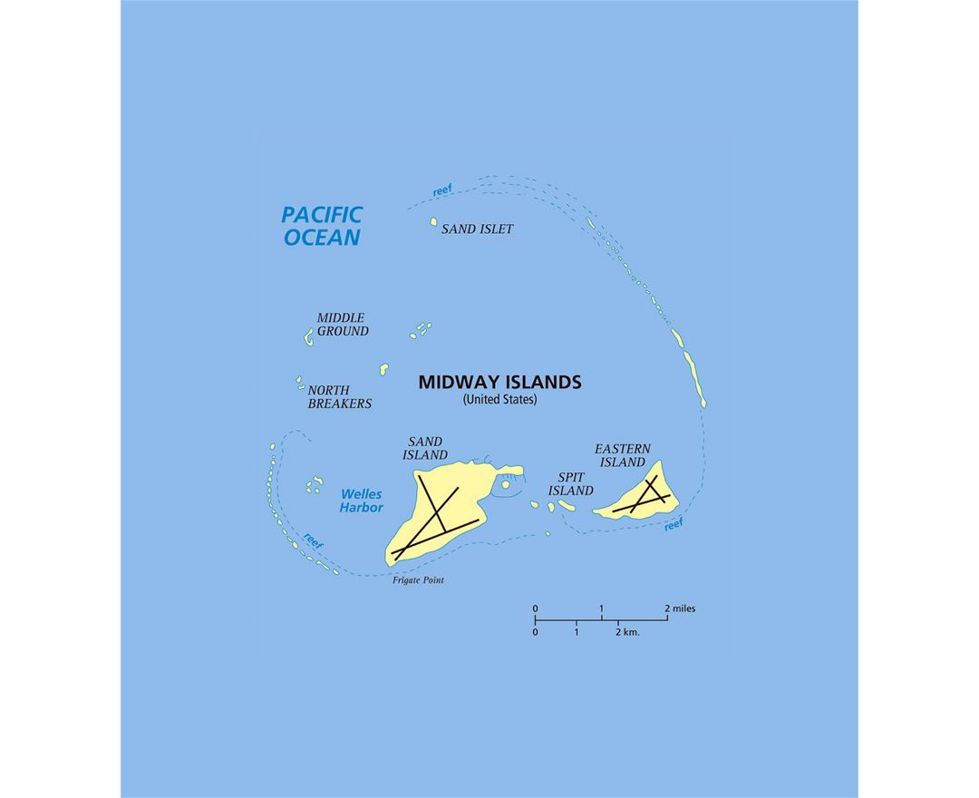 Maps Of Midway Islands Collection Of Maps Of Midway Atoll Oceania Mapsland Maps Of The World