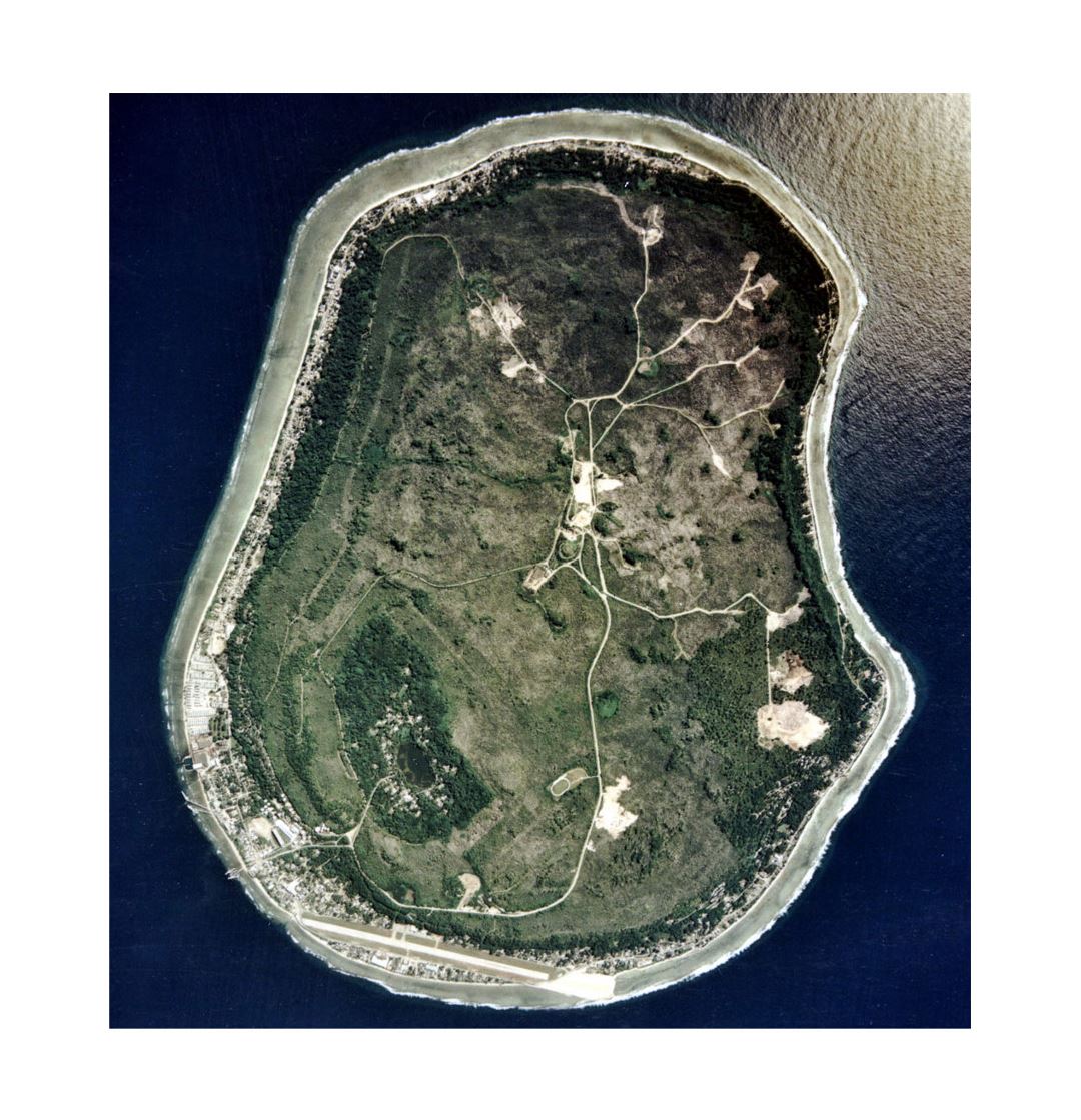 Detailed satellite map of Nauru