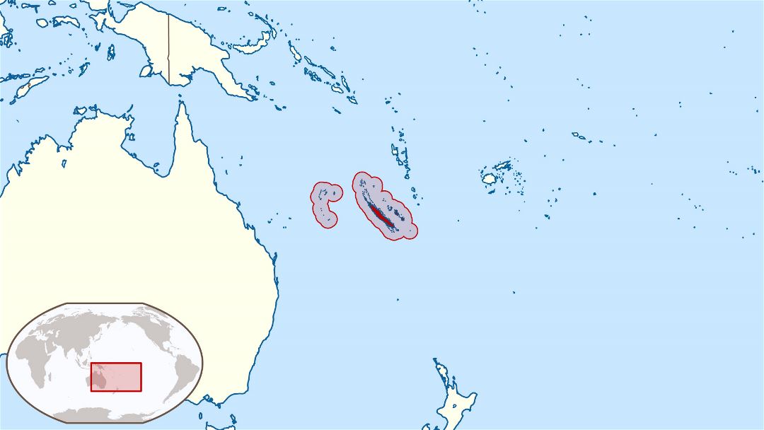 Large location map of New Caledonia