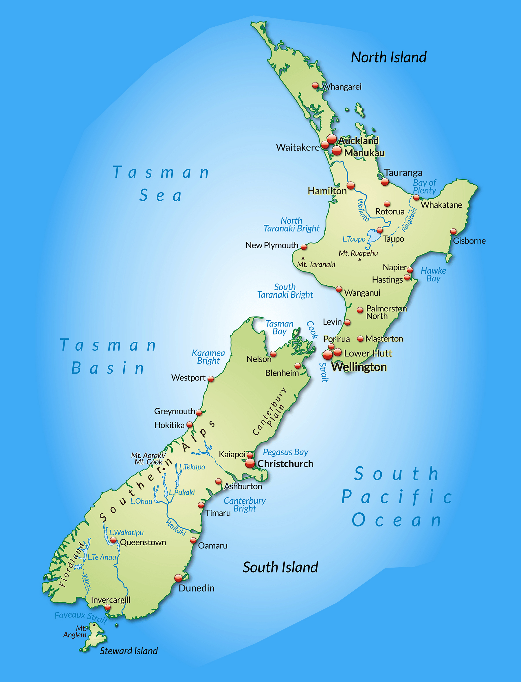 travel map nz