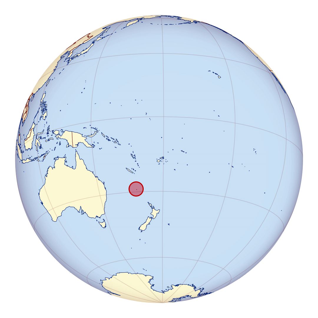 Large location map of Norfolk Island in Oceania