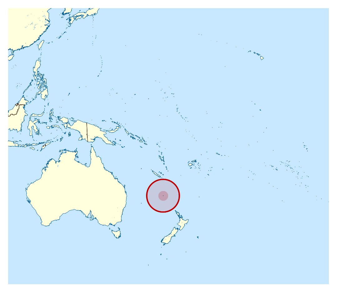 Large location map of Norfolk Island