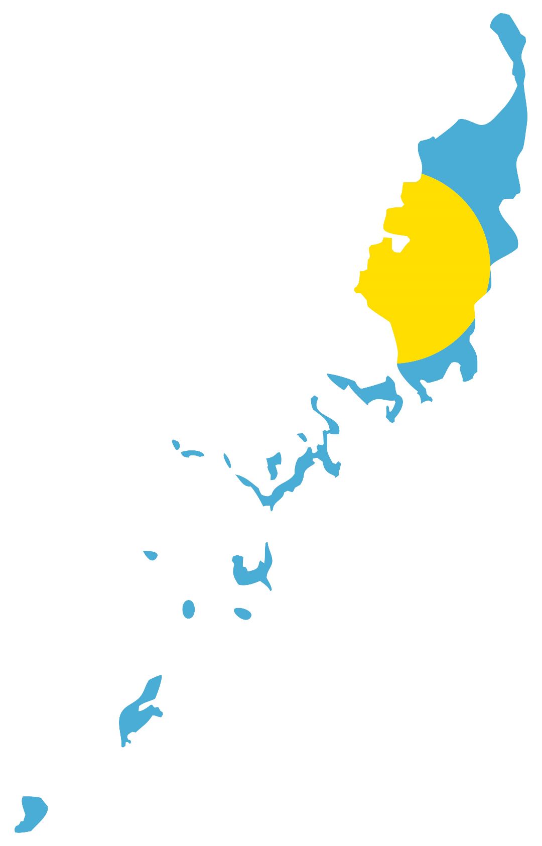 Large flag map of Palau